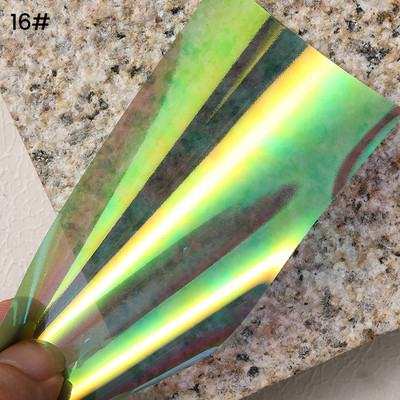 1 ρολό ρολό ροζ χρυσό φύλλο νυχιών Sparkly Sky Glitter Αυτοκόλλητα μεταφοράς Nail Art Slider Χαρτί DIY Διακόσμηση