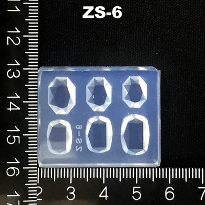 3D дърворезба Силиконова форма за щамповане на нокти Неправилен модел на скъпоценен камък Направи си сам UV гел Акрилен кристален шаблон за нокти ZS 13 Style