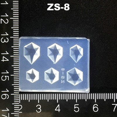 3D дърворезба Силиконова форма за щамповане на нокти Неправилен модел на скъпоценен камък Направи си сам UV гел Акрилен кристален шаблон за нокти ZS 13 Style