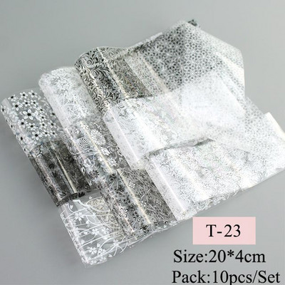 14 kom. Holografska transferna folija za nokte, zlatna klizna svjetlucava naljepnica za omot, ljepilo za zvjezdanu manikuru DIY set za ukrašavanje, papir za nokte