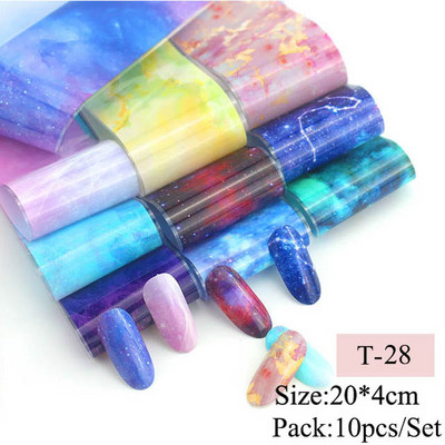 14 kom. Holografska transferna folija za nokte, zlatna klizna svjetlucava naljepnica za omot, ljepilo za zvjezdanu manikuru DIY set za ukrašavanje, papir za nokte