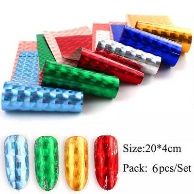 14 kom. Holografska transferna folija za nokte, zlatna klizna svjetlucava naljepnica za omot, ljepilo za zvjezdanu manikuru DIY set za ukrašavanje, papir za nokte