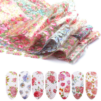 14 kom. Holografska transferna folija za nokte, zlatna klizna svjetlucava naljepnica za omot, ljepilo za zvjezdanu manikuru DIY set za ukrašavanje, papir za nokte