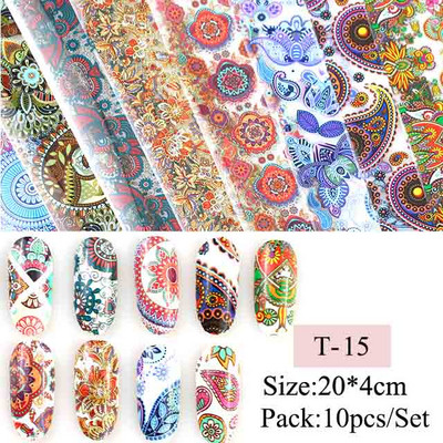 14 kom. Holografska transferna folija za nokte, zlatna klizna svjetlucava naljepnica za omot, ljepilo za zvjezdanu manikuru DIY set za ukrašavanje, papir za nokte