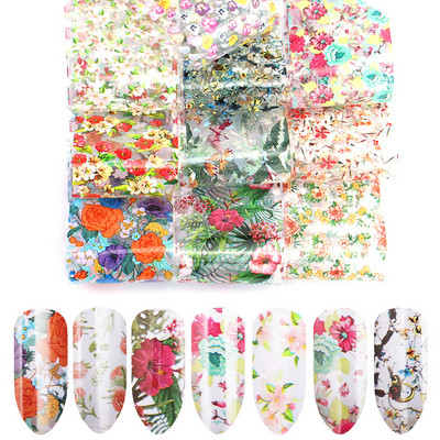 14 kom. Holografska transferna folija za nokte, zlatna klizna svjetlucava naljepnica za omot, ljepilo za zvjezdanu manikuru DIY set za ukrašavanje, papir za nokte