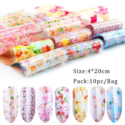 14 kom. Holografska transferna folija za nokte, zlatna klizna svjetlucava naljepnica za omot, ljepilo za zvjezdanu manikuru DIY set za ukrašavanje, papir za nokte