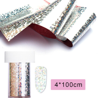 14 kom. Holografska transferna folija za nokte, zlatna klizna svjetlucava naljepnica za omot, ljepilo za zvjezdanu manikuru DIY set za ukrašavanje, papir za nokte