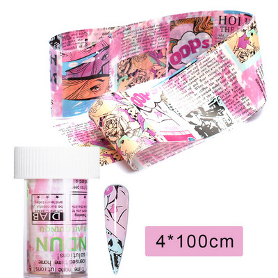 14 kom. Holografska transferna folija za nokte, zlatna klizna svjetlucava naljepnica za omot, ljepilo za zvjezdanu manikuru DIY set za ukrašavanje, papir za nokte