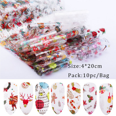 14 kom. Holografska transferna folija za nokte, zlatna klizna svjetlucava naljepnica za omot, ljepilo za zvjezdanu manikuru DIY set za ukrašavanje, papir za nokte