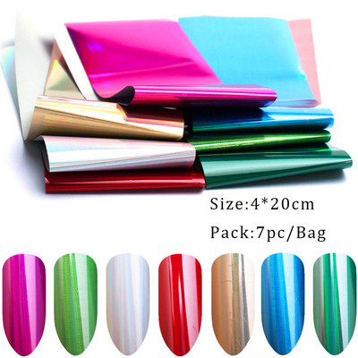 14 kom. Holografska transferna folija za nokte, zlatna klizna svjetlucava naljepnica za omot, ljepilo za zvjezdanu manikuru DIY set za ukrašavanje, papir za nokte