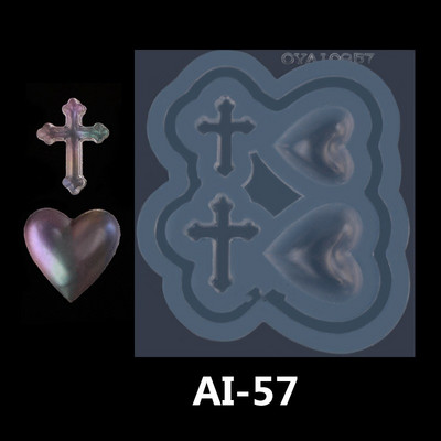 Križ/školjka/zec/kaktus 3D oblikovani silikonski kalup za nokte Reljefni predložak Alat za utiskivanje noktiju DIY UV gel ukras za lažne vrhove