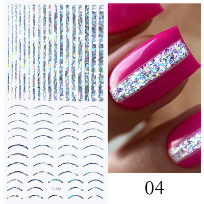 3D nagu uzlīme Hologrāfisks tauriņš, zieds, lapa, pašlīmējoša pārsūtīšanas burtu līnija, slīdnis nagu mākslas uzlīmes, aksesuāri manikīrs