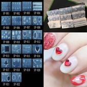 22 stili 3D grebšana, silikona veidne, nagu štancēšanas atslēga/smaržas/attēlu rāmja raksts UV želeja akrila kristāla nagu veidne SP 01-22