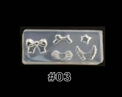 Novi 3D oblikovani silikonski kalup za utiskivanje noktiju Mjesec/kaktus/mašna uzorak DIY UV gel akrilni kristalni predložak za nokte