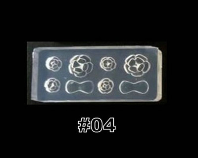 Novi 3D oblikovani silikonski kalup za utiskivanje noktiju Mjesec/kaktus/mašna uzorak DIY UV gel akrilni kristalni predložak za nokte