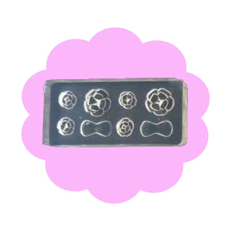 Novi 3D oblikovani silikonski kalup za utiskivanje noktiju Mjesec/kaktus/mašna uzorak DIY UV gel akrilni kristalni predložak za nokte