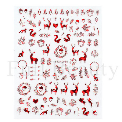 Λευκό Snowflake Sliders Τρισδιάστατο πρωτοχρονιάτικο αυτοκόλλητο νυχιών Χριστουγεννιάτικο λουλούδι αυτοκόλλητα αυτοκόλλητα φύλλα για χειμερινό μανικιούρ Αξεσουάρ νυχιών LADH