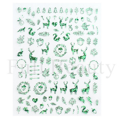 Λευκό Snowflake Sliders Τρισδιάστατο πρωτοχρονιάτικο αυτοκόλλητο νυχιών Χριστουγεννιάτικο λουλούδι αυτοκόλλητα αυτοκόλλητα φύλλα για χειμερινό μανικιούρ Αξεσουάρ νυχιών LADH