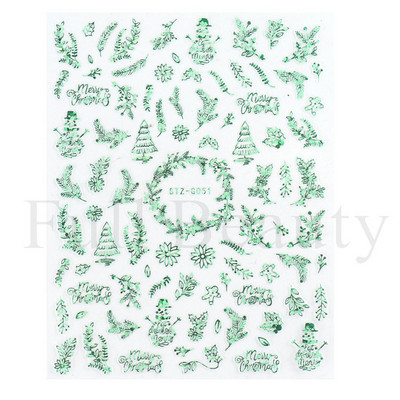 Λευκό Snowflake Sliders Τρισδιάστατο πρωτοχρονιάτικο αυτοκόλλητο νυχιών Χριστουγεννιάτικο λουλούδι αυτοκόλλητα αυτοκόλλητα φύλλα για χειμερινό μανικιούρ Αξεσουάρ νυχιών LADH