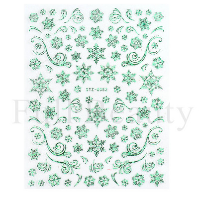 Λευκό Snowflake Sliders Τρισδιάστατο πρωτοχρονιάτικο αυτοκόλλητο νυχιών Χριστουγεννιάτικο λουλούδι αυτοκόλλητα αυτοκόλλητα φύλλα για χειμερινό μανικιούρ Αξεσουάρ νυχιών LADH