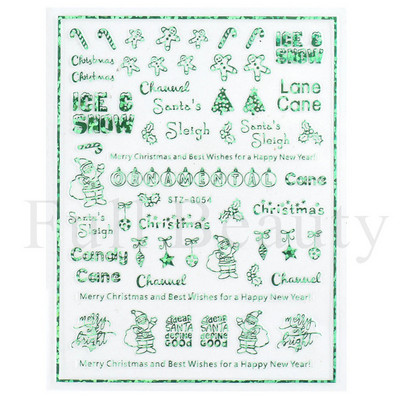 Λευκό Snowflake Sliders Τρισδιάστατο πρωτοχρονιάτικο αυτοκόλλητο νυχιών Χριστουγεννιάτικο λουλούδι αυτοκόλλητα αυτοκόλλητα φύλλα για χειμερινό μανικιούρ Αξεσουάρ νυχιών LADH