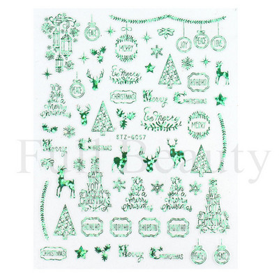 Λευκό Snowflake Sliders Τρισδιάστατο πρωτοχρονιάτικο αυτοκόλλητο νυχιών Χριστουγεννιάτικο λουλούδι αυτοκόλλητα αυτοκόλλητα φύλλα για χειμερινό μανικιούρ Αξεσουάρ νυχιών LADH