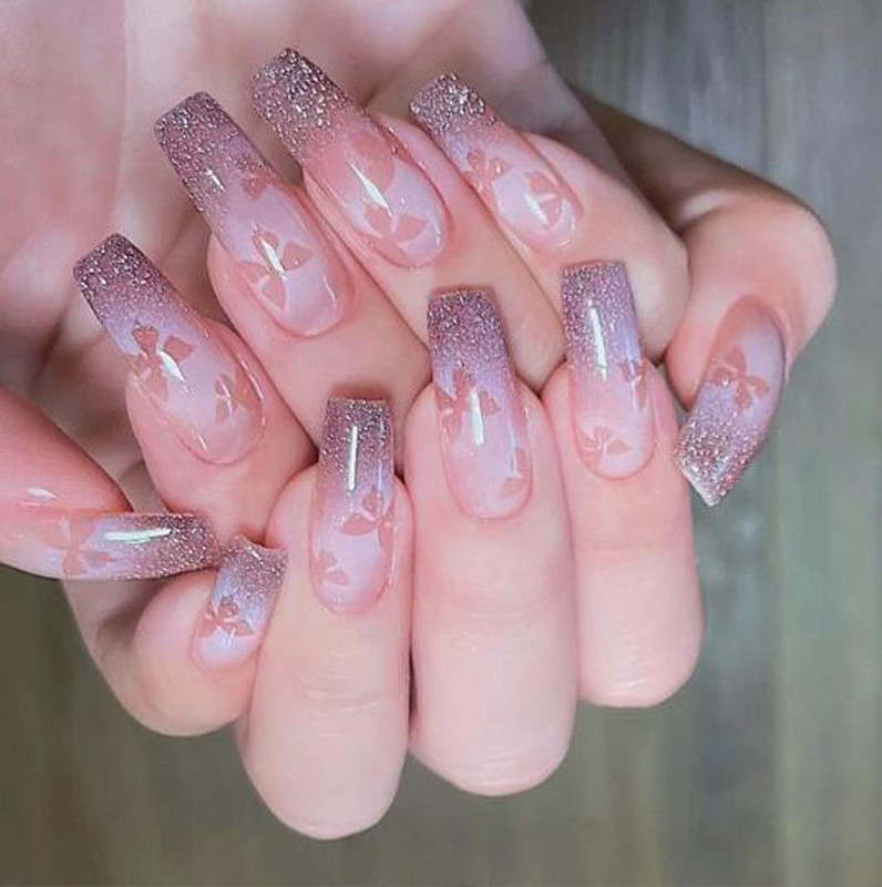 Αυτοκόλλητο πρότυπο γαλλικού κούφιου νυχιού DIY Love Snowflake Butterfly Finger Nail Εργαλεία μανικιούρ Αξεσουάρ Στένσιλ νυχιών ομορφιάς