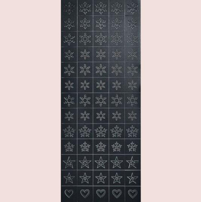 Αυτοκόλλητο πρότυπο γαλλικού κούφιου νυχιού DIY Love Snowflake Butterfly Finger Nail Εργαλεία μανικιούρ Αξεσουάρ Στένσιλ νυχιών ομορφιάς