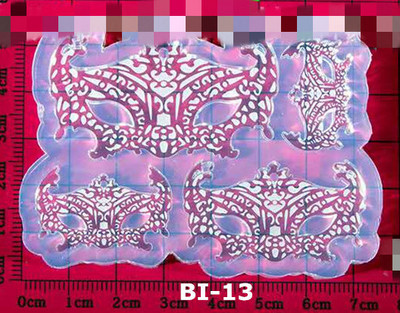 14 stili 3D gravēšana, silikona veidņu štancēšanas laterna/truša/maskas raksts DIY UV gēla akrila kristāla nagu veidne