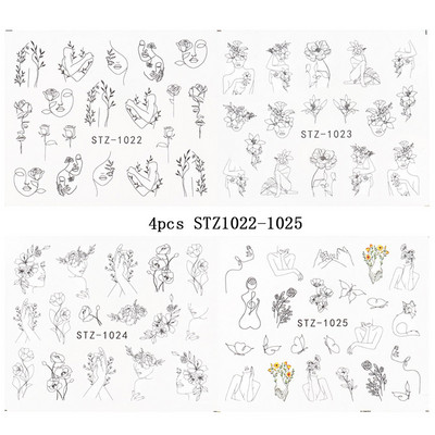 Κόκκινο μαύρο πολύχρωμο Dragons αυτοκόλλητα νυχιών Angel Virgin Mary Water Decals Προσωρινό συρόμενο τατουάζ για μανικιούρ νυχιών LESTZ1114-1137