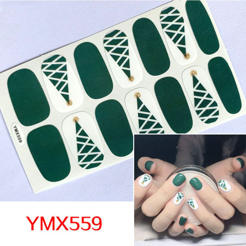 Božićne naljepnice za ukrašavanje noktiju Punopokrivene naljepnice s crtanim filmovima Samoljepljive slatke naljepnice s Djedom Mrazom i pahuljicom za manikuru