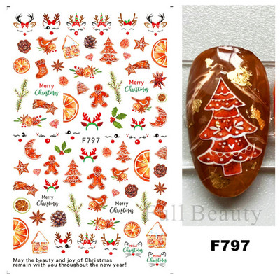 Satriecošas ziedu uzlīmes nagu uzlīmes 3D uzlīmes Līnijas Neļķes Slīdnis Ģeometriski Ziedi Lapas Nail Art DIY pavasara manikīra folija LAF804