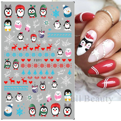 Satriecošas ziedu uzlīmes nagu uzlīmes 3D uzlīmes Līnijas Neļķes Slīdnis Ģeometriski Ziedi Lapas Nail Art DIY pavasara manikīra folija LAF804