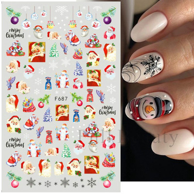 Satriecošas ziedu uzlīmes nagu uzlīmes 3D uzlīmes Līnijas Neļķes Slīdnis Ģeometriski Ziedi Lapas Nail Art DIY pavasara manikīra folija LAF804