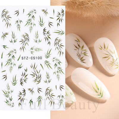 Põsepuna Love Heart küünekleebis 3D roosa roheline gradient õitsev kullake täht maniküür Disain Slider küünte kaunistus NLSTZ-CS122