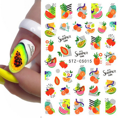 Põsepuna Love Heart küünekleebis 3D roosa roheline gradient õitsev kullake täht maniküür Disain Slider küünte kaunistus NLSTZ-CS122