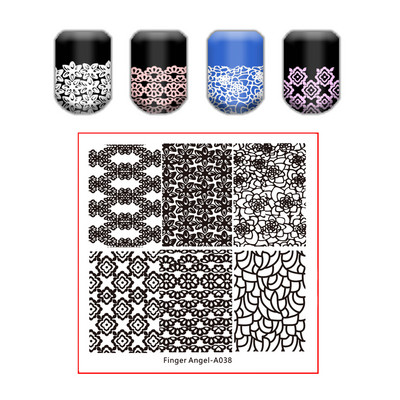 Kingakott küünte tembeldamise plaat pits lillede lehtede küüneplaadid templi maniküüri komplekt sulgede tekstuuri jaoks liblikas küünte kunsti tembeldamiseks