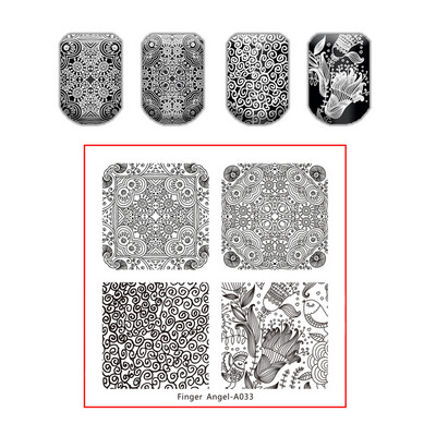 Kingakott küünte tembeldamise plaat pits lillede lehtede küüneplaadid templi maniküüri komplekt sulgede tekstuuri jaoks liblikas küünte kunsti tembeldamiseks