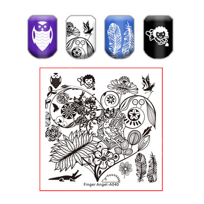 Kingakott küünte tembeldamise plaat pits lillede lehtede küüneplaadid templi maniküüri komplekt sulgede tekstuuri jaoks liblikas küünte kunsti tembeldamiseks