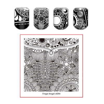 Kingakott küünte tembeldamise plaat pits lillede lehtede küüneplaadid templi maniküüri komplekt sulgede tekstuuri jaoks liblikas küünte kunsti tembeldamiseks