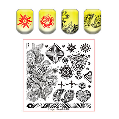 Kingakott küünte tembeldamise plaat pits lillede lehtede küüneplaadid templi maniküüri komplekt sulgede tekstuuri jaoks liblikas küünte kunsti tembeldamiseks