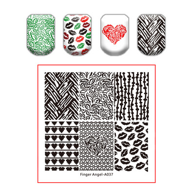 Kingakott küünte tembeldamise plaat pits lillede lehtede küüneplaadid templi maniküüri komplekt sulgede tekstuuri jaoks liblikas küünte kunsti tembeldamiseks