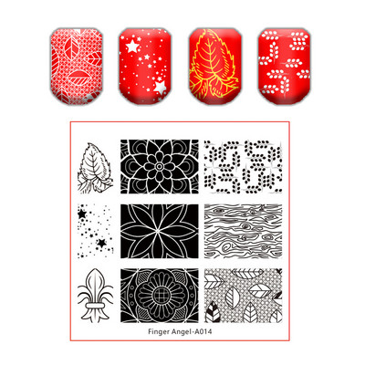 Kingakott küünte tembeldamise plaat pits lillede lehtede küüneplaadid templi maniküüri komplekt sulgede tekstuuri jaoks liblikas küünte kunsti tembeldamiseks