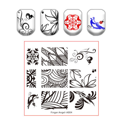 Kingakott küünte tembeldamise plaat pits lillede lehtede küüneplaadid templi maniküüri komplekt sulgede tekstuuri jaoks liblikas küünte kunsti tembeldamiseks