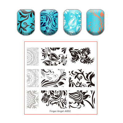 Kingakott küünte tembeldamise plaat pits lillede lehtede küüneplaadid templi maniküüri komplekt sulgede tekstuuri jaoks liblikas küünte kunsti tembeldamiseks