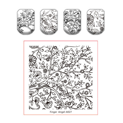 Kingakott küünte tembeldamise plaat pits lillede lehtede küüneplaadid templi maniküüri komplekt sulgede tekstuuri jaoks liblikas küünte kunsti tembeldamiseks