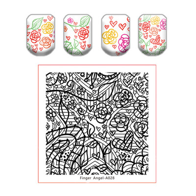 Kingakott küünte tembeldamise plaat pits lillede lehtede küüneplaadid templi maniküüri komplekt sulgede tekstuuri jaoks liblikas küünte kunsti tembeldamiseks