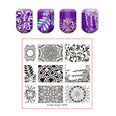 Kingakott küünte tembeldamise plaat pits lillede lehtede küüneplaadid templi maniküüri komplekt sulgede tekstuuri jaoks liblikas küünte kunsti tembeldamiseks