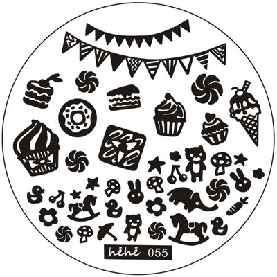 Πλάκες σφράγισης για νύχια με γραμμή δαντέλας Φύλλα λουλουδιών Κρανίο φάντασμα Πρότυπα σφραγίδας εικόνας εκτύπωσης Στένσιλ για μανικιούρ Εργαλεία Κέικ νυχτερίδας