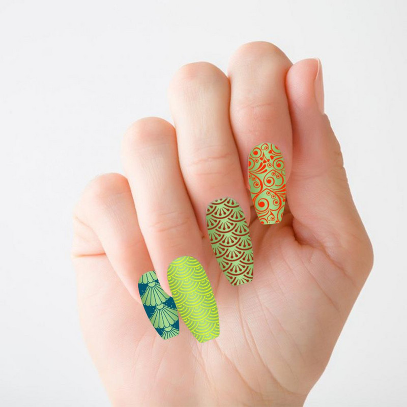 Mood korduvkasutatavad mitmesugused stiilid Naiste dekoratiivne küünte tembeldamise mall naiste küünte printimisplaadile küünte stantsimisplaat